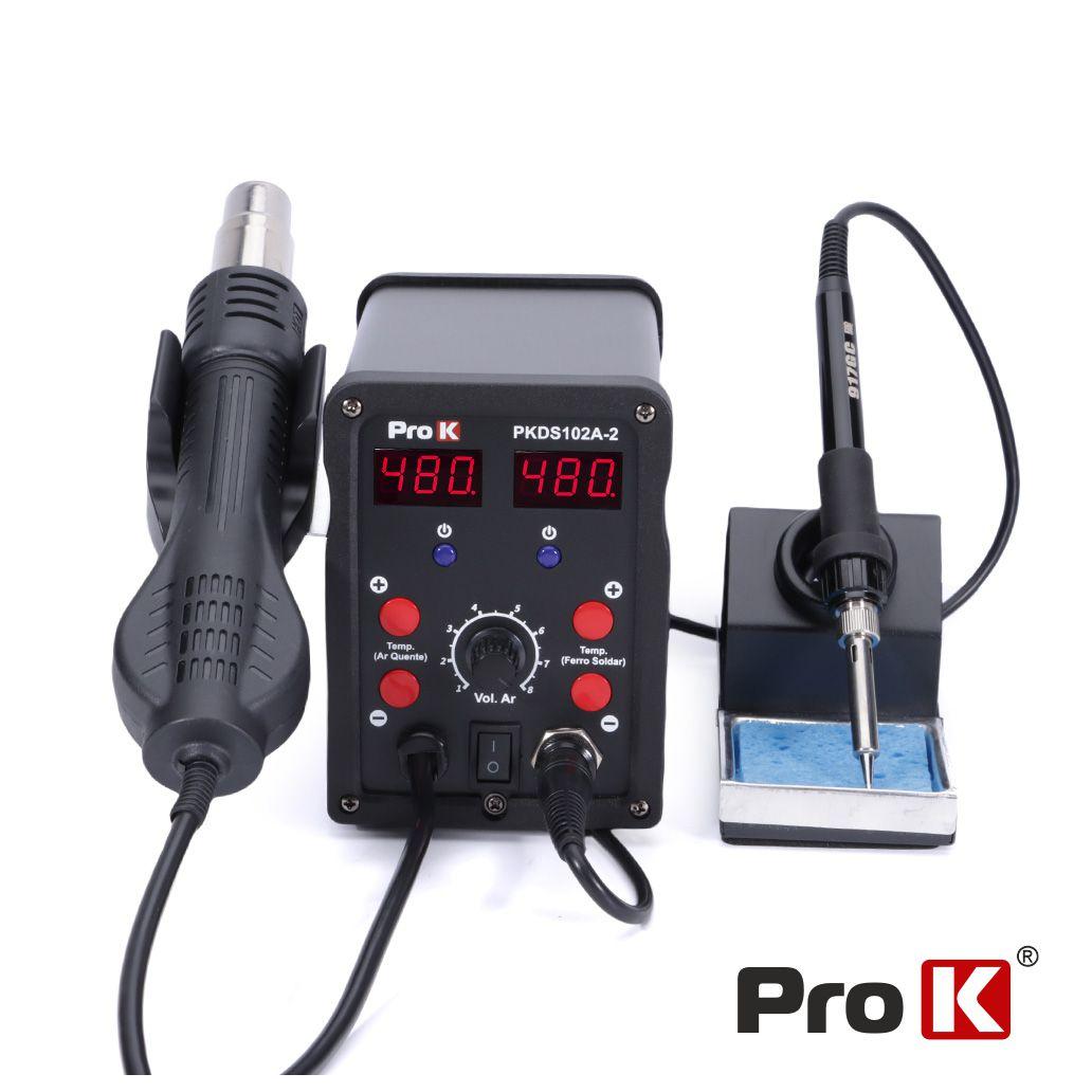 Estação De Soldar E Dessoldar SMD Ar Quente 750W PROK Estação De Soldar E Dessoldar SMD Ar Quente 750W PROK