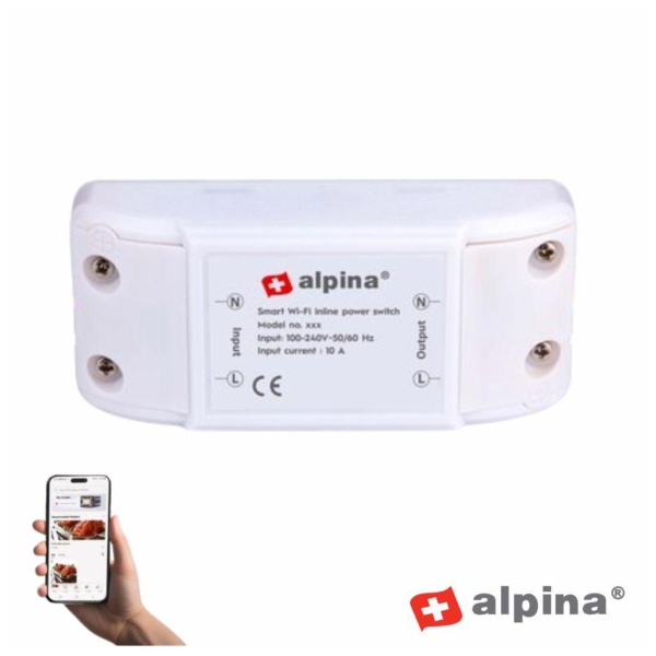 Módulo Automação Interruptor WiFi 1 Canal 2500W Tuya ALPINA