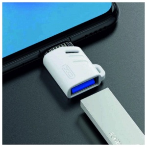 Adaptador USB-A 3.0 Fêmea P/ USB-C Macho OTG Branco XO