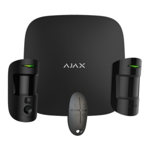 Ajax Hub KIT-B - Kit de alarme anti-intrusão profissional c/ comunicação sem fios - preto