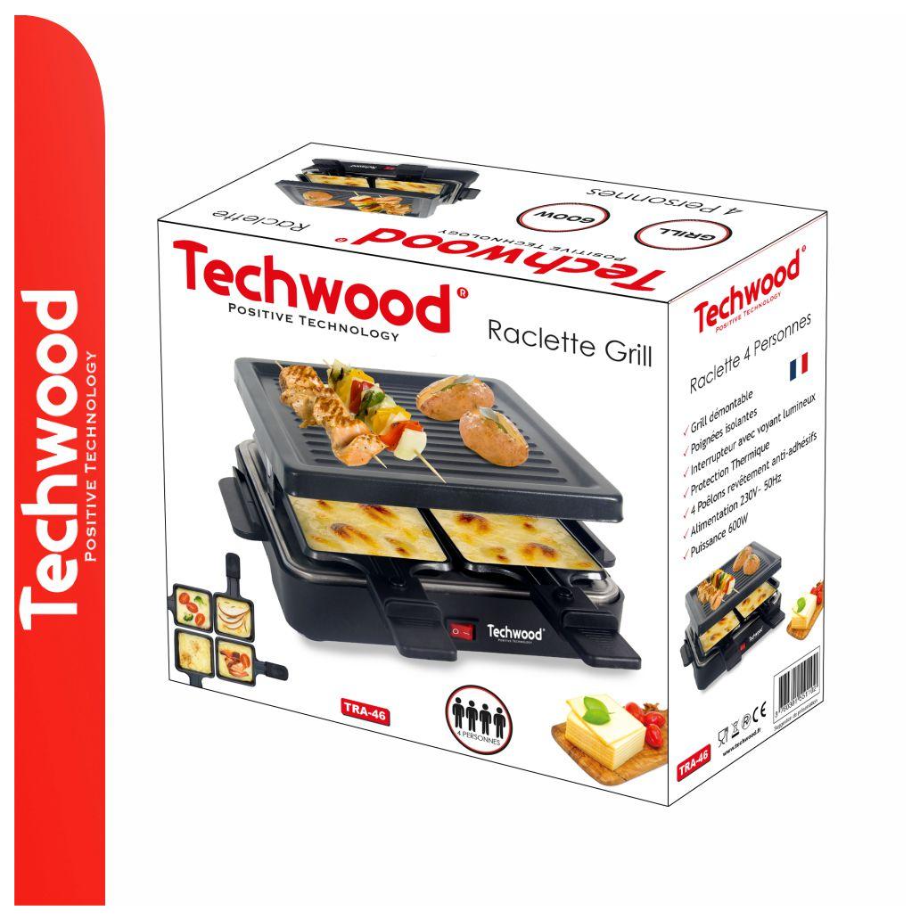 Grelhador Raclette 4 Pessoas 600W TECHWOOD