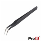- Pinça c/ isolamento anti-estática - Não magnética - Material: Aço inoxidável - Comprimento: 120mm